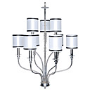 Comtemporary Metal Chandeliers with 9 Lights Chrome Finish