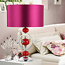 40W Nature Inspired Fabric Shade Table Light with Ceramic Decoration