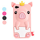 Силиконовый чехол для iPhone 4 и 4S "Хрюша" (разные цвета)