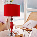 40W Nature Inspired Fabric Shade Table Light Red