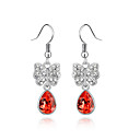 Butterfly Love  Austrian Crystal In Real Platinum Plated Ladies' Earrings (More Colors)