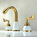 Ti-PVD Finish Widespread Bathroom Sink Faucet