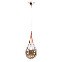 13W Artistic Pendant Light with Glass Shade Rain Drop Design
