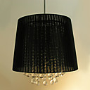 cristal elegante montagem plana com 3 luzes em tonalidades de tecido preto