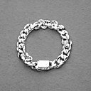 prachtige verzilverde 10mm vierkante gesp unisex armband