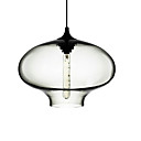 Luz do pendente 40w moderno em design de vidro bolha preto