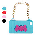 Unique Hand Bag Pattern with Metal Strap Silicone Case for iPhone 4 and 4S (Assorted Colors)