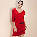 TS Swing Collar Loose Cashmere Dress (More Colors)