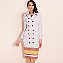 ts abgestreift zweireihiger Trenchcoat