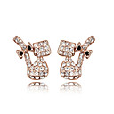 superbe cristal plaqué or 18 carats avec boucles d'oreille animalshape (plus de couleurs)