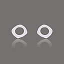 gorgeoussilver plate square stud øredobb