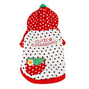 Baby Strawberry Style Hoodie for Dogs (XS-XL, Red)