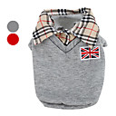 Vest with Plaid Shirt Collar for Dogs (XS-XL, Assorted Colors)
