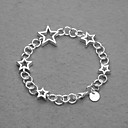 bellissimo bracciale argentato cinque donne stella