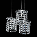 luzes de cristal modernos pingente com 3 luzes no estilo conciso