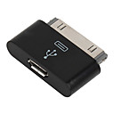 micro usb femmina a maschio carica apple 30 pin e adattatore sync per iPad, iPhone e iPod (nero)