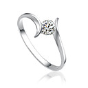 Unique Sterling Silver Cubic Zirconia Ring