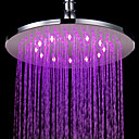 7 kleuren wijzigen LED hedendaagse chroom douche kraan hoofd van 10 inch