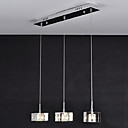 Luces de estilo colgante con 3 luces en tonos Crystal