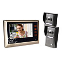 7 Inch Fashion Touch-Button Video Doorphone(2 Night Vision Waterproof Camera To 1 Monitor)