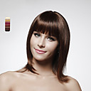sin tapa 100% humano medio pelo largo al estilo bob peluca de pelo 5 colores a elegir