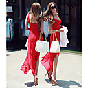 effen kleur zomer elegant vest jurk