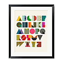Typografie en symbolen Abstract zesentwintig Engels Letters Poster