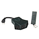 3-outlet aftellen en draadloze afstandsbediening power hub voor outdoor led strip licht (110-125V)