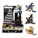 3 Kit Gun Tattoo para Forro e Sombreamento (1 Damasco Máquina do tatuagem Aço e 2 da máquina do tatuagem Liga)