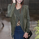 Unique Long Sleeve Turndown Collar Casual PU Jacket(More Colors)