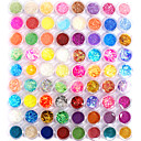 Decorazioni unghie Nail Art glitter 72 colori