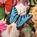 belle papillon en plastique bleu - lot de 6