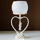 Silver Plated Dangling Crystal Love Candle Holder