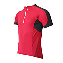 JAGGAD poliestere 50% e 50% Coolmax Short-Sleeve Cycling Jersey (Red)