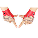 PU Fingerless Wrist Length Activity / Sports Gloves With Button (More Colors)