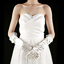 Satin Fingertips Elbow Length Bridal Gloves With Bow (More Colors)