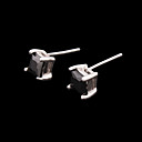 Charming Sterling Silver Square Black Cubic Zirconia Stud Earrings