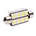 Dubbele Peak LED auto Light (5050, 1.6W, Lumen (LM) 110, BZ6 Kleurtemperatuur 6000K, 12V, met 8 LED's, Wit Licht)