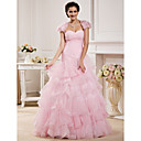 Ball Gown Sweetheart  Floor-length Organza  Wedding Dress With A Wrap