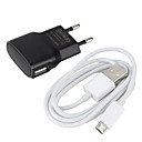 Cargador con Conector Europeo para el Samsung Galaxy S3 I9300 y Otros Teléfonos Móviles