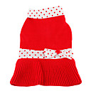 Snow White Style Sweater for Dogs (XS-XL, Red)
