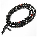 brazalete negro obsidiana uniqueb hombres Redonda