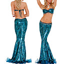 Bleu Sexy Femmes Mesmerizing Mermaid Costume Adulte (2Pieces)
