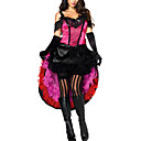 Sexy Damen rosa Halloween-Kostüm Kleid (3Stück)