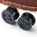 orecchino per i maschi (nero, lunghezza: 12 mm)
