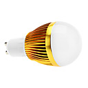 Dimmable GU10 6W 540-600LM 6000-6500K Natural White Light Gold Cover LED Ball Bulb (220V)