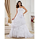 Ball Gown Sweetheart Court Train Organza  Wedding Dress