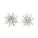 Flocons de neige Boucles d'oreilles en forme avec Zircon Gendarmerie