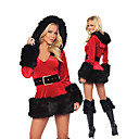 Noble Vvelvety robe rouge de Noël Costume (2 pièces)