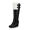 ginocchio zeppa similpelle tacco alto stivali con pelliccia partito / sera scarpe (più colori)